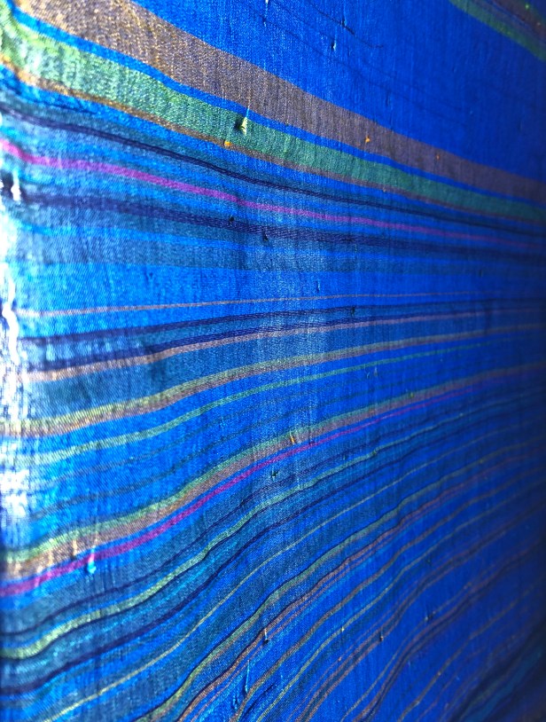 Ari Bayuaji, from the series Weaving the Ocean, 2020, woven plastic threads mixed with cotton threads, dimension variable.