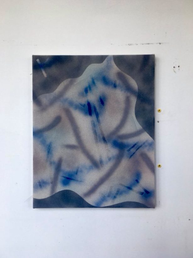 Manuel Bisson, Disparaître, c’est toute, 2020, huile sur toile brute